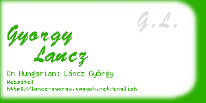 gyorgy lancz business card