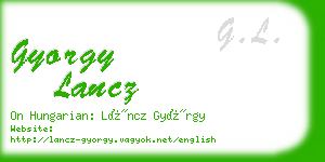 gyorgy lancz business card